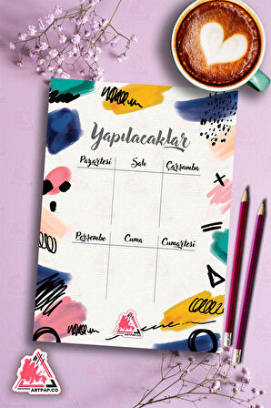 Yapılacaklar Listesi Planlayıcı | To Do List Planner, Günlük Hedef, Aylık Defter | A5 50Syf 