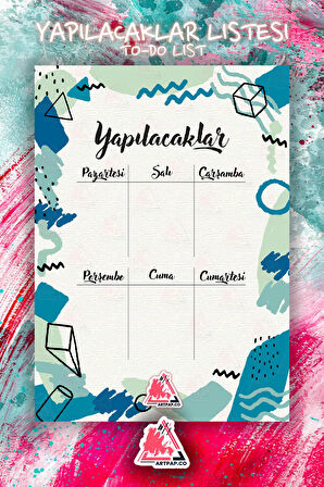 Yapılacaklar Listesi Planlayıcı | To Do List Planner, Günlük Hedef, Aylık Defter | A5 50Syf 
