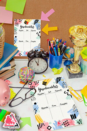 Yapılacaklar Listesi Planlayıcı | To Do List Planner, Günlük Hedef, Aylık Defter | A5 50Syf 