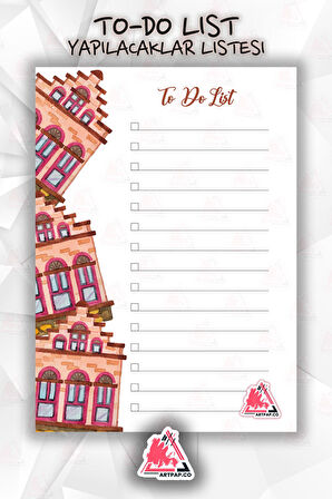 City Daily To Do List Planner | Daily Goals, Haftalık Ajanda,  Defter | A5 50Syf 15*21cm