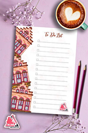 City Daily To Do List Planner | Daily Goals, Haftalık Ajanda,  Defter | A5 50Syf 15*21cm