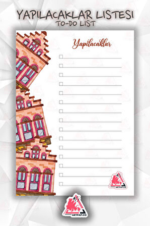Şehir Yapılacaklar Listesi Planlayıcı | To Do List Planner, Günlük , Aylık Defter | A5 50Syf 