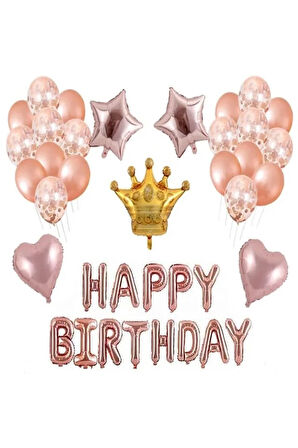 ROSE HEPPY BIRTHDAY FOLYO BALON SET