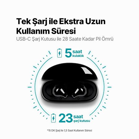 Ttec BT5.3V Su Geçirmez Dokunmatik Mikrofonlu Bluetooth Kulaklık, Uzun Şarjlı AirBeat Kulaklık