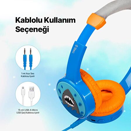 Ttec Çocuklar İçin Güvenli Ses Limitli Yumuşak Kulak pedli Bluetooth Kulaklık Çocuk Kulaklığı Uzun Şarjlı