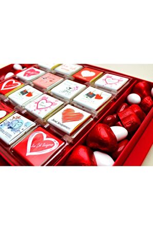 Dark Brown Hediye Sevgili Çikolatası Kalp Şeklinde Kutu ve Katkısız Çikolata