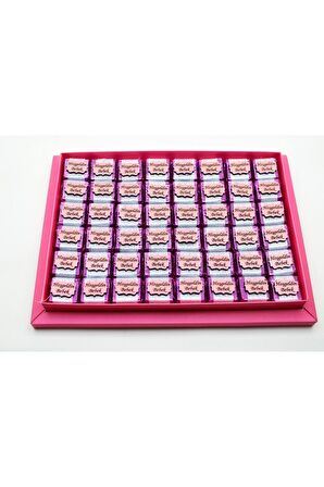 Dark Brown Bebek Çikolatası 48 Adet Hoşgeldin Kız bebek Katkısız ve Doğal Sütlü Bitter Çikolata