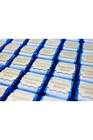 Dark Brown Bebek Çikolatası 48 Adet Hoşgeldin Erkek Bebek Katkısız ve Doğal Sütlü Bitter Çikolata