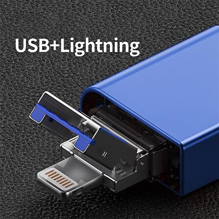 Polham USB, Type-c ve Lightning Girişli Ultra Hızlı Hafıza Kart Okuyucu, Micro SC Hafıza Kart Reader
