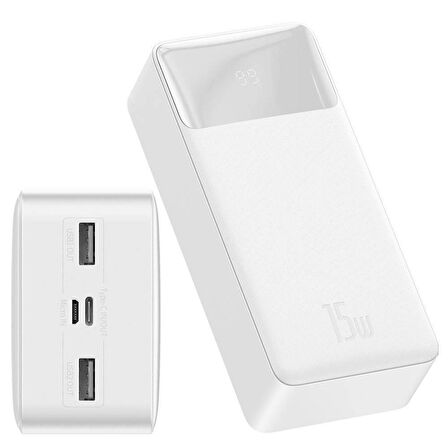 Baseus PD 30000 mAh Hızlı Şarj Powerbank Beyaz 