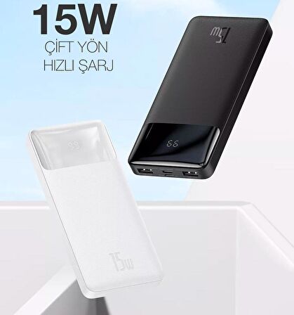 Baseus PD 30000 mAh Hızlı Şarj Powerbank Beyaz 