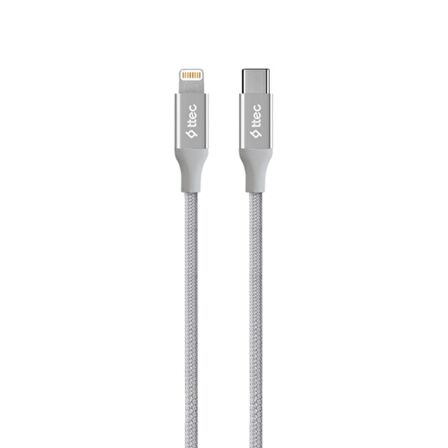 Ttec 20W 1.5 Metre Type C To İphone Lightning Şarj ve Data Kablosu, Örgü Halat Tipi 20W Lightning Kablo