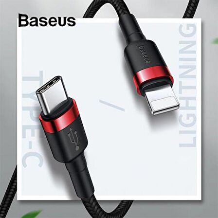 Baseus 18W 1 Metre Type-C To İPhone Lightning Şarj ve Data Kablosu, İpad ve İphone Ultra Hızlı Şarj