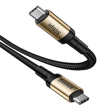 Baseus 1 Metre 60W Type C to Type C Şarj, Data ve 4K 60Hz Görüntü Aktarım Kablosu, 10Gbps QC3.0 Kablo