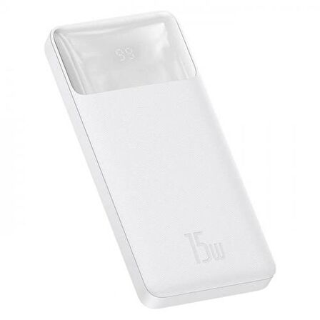 Baseus 10000 mAh Hızlı Şarj Powerbank Beyaz 