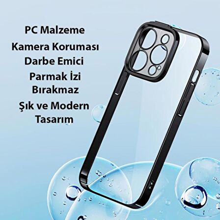 Baseus Kamera Korumalı iPhone 14 Pro Silikon Kılıf ve Ful Kaplama Kırılmaz Ekran Koruyucu, Air Armor,Sararmaz Kılıf