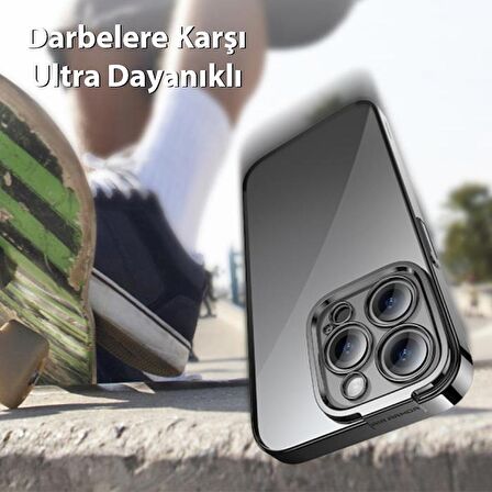 Baseus Kamera Korumalı iPhone 14 Pro Silikon Kılıf ve Ful Kaplama Kırılmaz Ekran Koruyucu, Air Armor,Sararmaz Kılıf