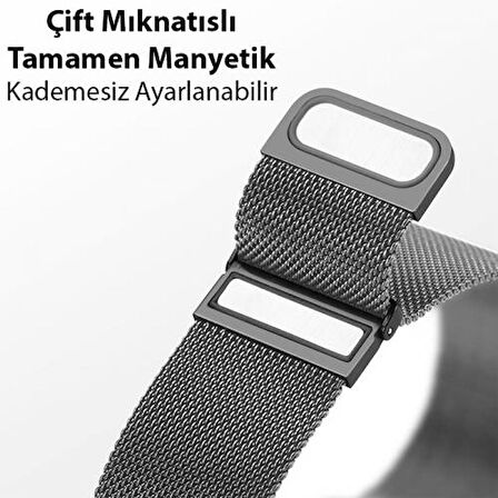 Polham Çelik Milano Loop Samsung Galaxy Watch 22MM ve Huawei GT2-GT3- Magic 2 46MM için Kordon Kayış