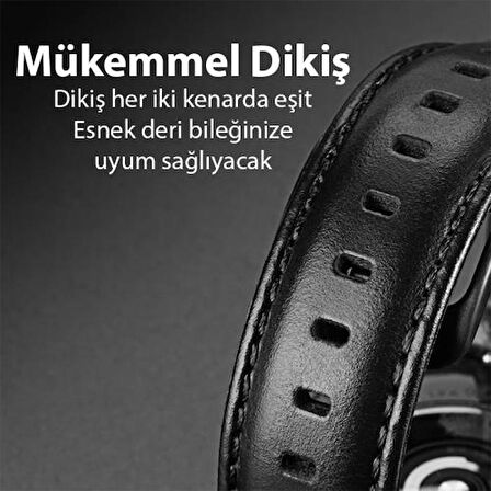 Polham Hermes Loop Samsung Galaxy Watch 20MM ve Huawei GT2-GT3-Magic 2 42MM İçin Deri Kayış Kordon