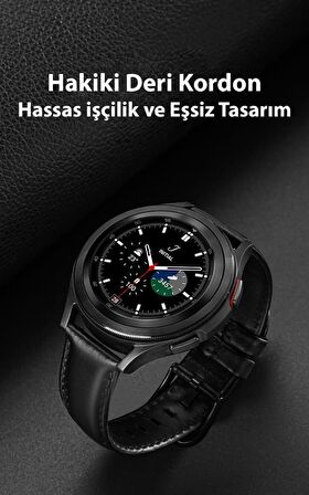 Polham Hermes Loop Samsung Galaxy Watch 20MM ve Huawei GT2-GT3-Magic 2 42MM İçin Deri Kayış Kordon