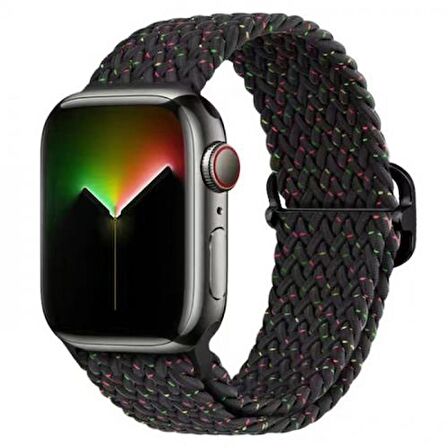 Polham Apple Watch 1/2/3/4/5/6/7/8 İçin 38-40-41MM Uyumlu Japon Tokalı Elastik Kayış Kordon