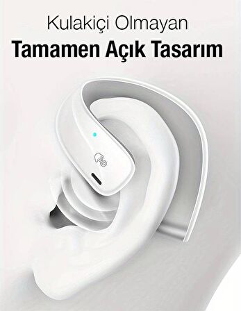 Polham BT5.3V 500Mah Şarjlı Ergonomik Kulak Tasarımlı Bluetooth Kulaklık, Hifi Destekli Mikforonlu Kulaklık