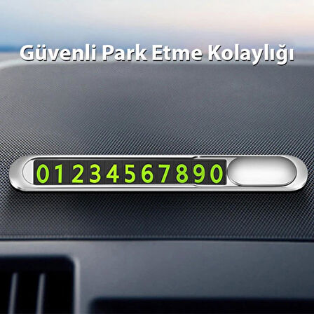 Polham Araç İçi Geçici Park için Telefon Numaratörü, Forforlu Açılıp Kapanabilen Premium Numaratör Füme