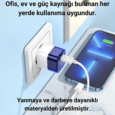 Polham Süper Hızlı 20W 1x Type-C,1x USB Şarj Başlığı ve 1 MT 60W Type C To Type C Kablolu Şarj Aleti