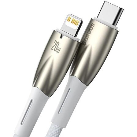 Baseus Ultra Hızlı 20W 1 Metre USB-C - Lightning Şarj ve Data Kablosu, Özel Çipli Kopmaz Halat Kablo