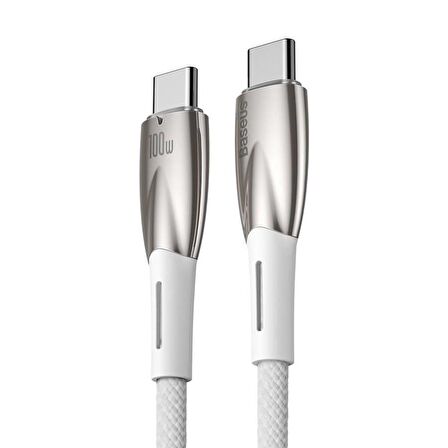 Baseus Süper Hızlı 100W 2 Metre Type C To Type Şarj ve Data Kablosu, Kopmaz Halat Kablo 480 Mb Hızlı