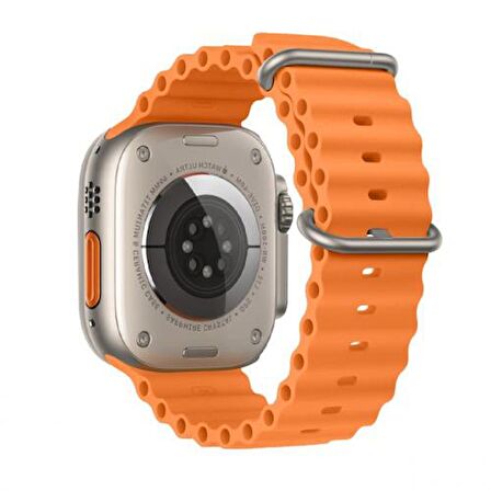 Polham Apple Watch 4-5-6 İle Uyumlu 44mm Marine Loop Silikon Kordon, Ultra Hafif ve Rahat Kayış