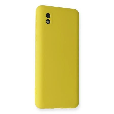 Samsung Galaxy A01 Core Kılıf Nano içi Kadife Silikon - Sarı