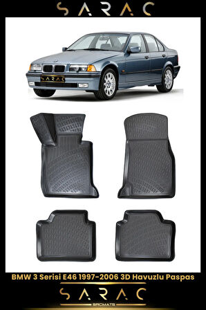 Bmw 3 Serisi E46 2006 Model Araca Özel 3d Havuzlu Paspas
