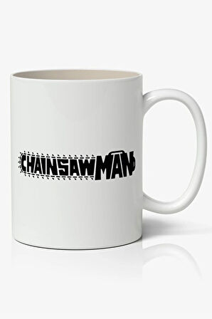 Chainsaw Man Logo Anime Kişiye Özel Temalı Kupa Bardak Sevgiliye Arkadaşa Hediye