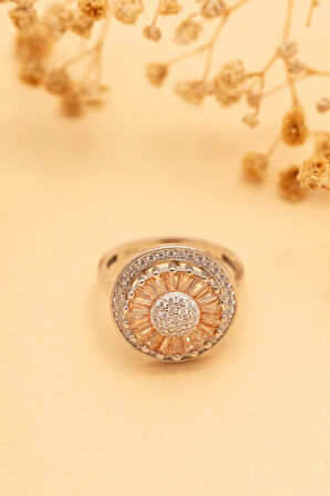 Kadın Gümüş Yüzük - Kadın Döner Başlı Gümüş Yüzük