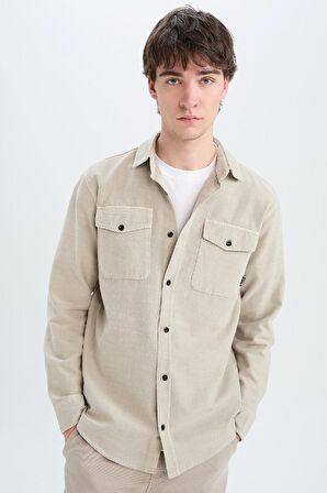 Regular Fit Pamuklu Uzun Kollu Gömlek