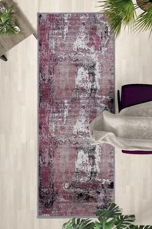 Ehl-91 Modern Dijital Baskı Yıkanabilir Kaymaz Yolluk Halı