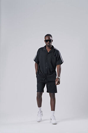 Şeritli Oversize Unisex Alt-Üst Takım
