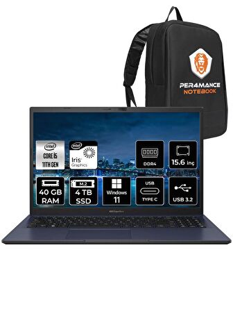 ASUS ExperBook B1500CEAE i5 1135G7 40GB RAM 4TB SSD 15.6'' FHD W11HOME BQ4167 & PER4 ÇANTA 