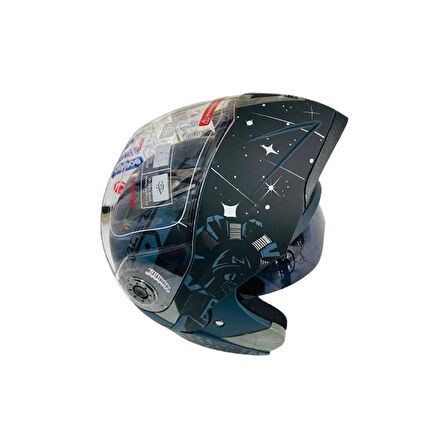 JK20 Çene Açılır Güneş Vizörlü Motosiklet Kaskı XL Beden Baş Çevresi: 61-62CM