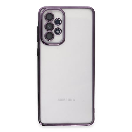 Samsung Galaxy A73 5G Kılıf Razer Lensli Silikon - Mor