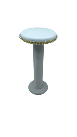 Süet Kumaş Gri Renk 35 cm Yuvarlak Model Kolye-tesbih-bileklik Standı