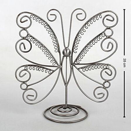 İthal Metal Gri  Renk 26x28Cm Küpe Standı