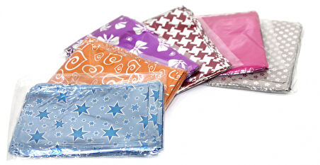 Metalize Desenli 10*15 cm 5 Paket - 500 Adet Jelatin Poşet