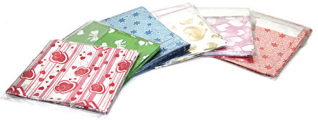 Metalize Desenli 10*15 cm 5 Paket - 500 Adet Jelatin Poşet