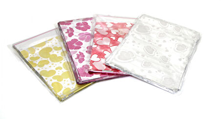 Metalize Desenli 10*15 cm 5 Paket - 500 Adet Jelatin Poşet