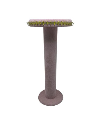 Süet Kumaş Pembe Renk 35 cm Yuvarlak Model Kolye-tesbih-bileklik Standı