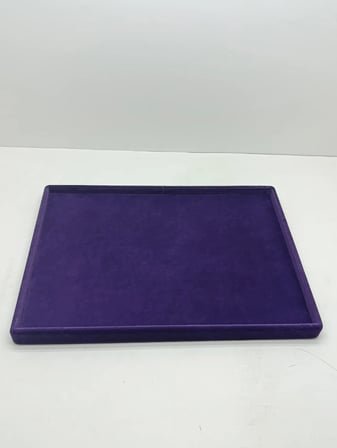 Süet Kumaş Mor Renk 34/24 cm Takı Servis Sunum Tablası