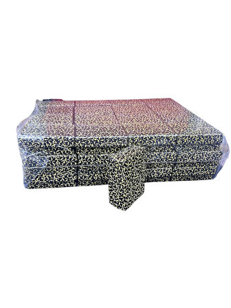 Karton Sünger Siyah Gold Çizgili Renk 8/6 cm 48 Adet Üçlü Set Takı Kutusu