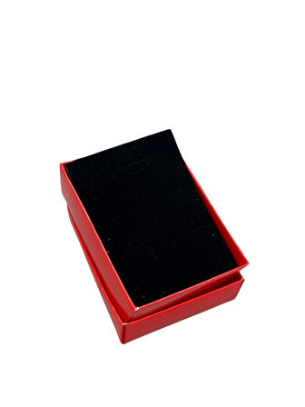Karton Süngerli Kırmızı Renk 8/6 cm 48 Adet Üçlü Set Takı Kutusu